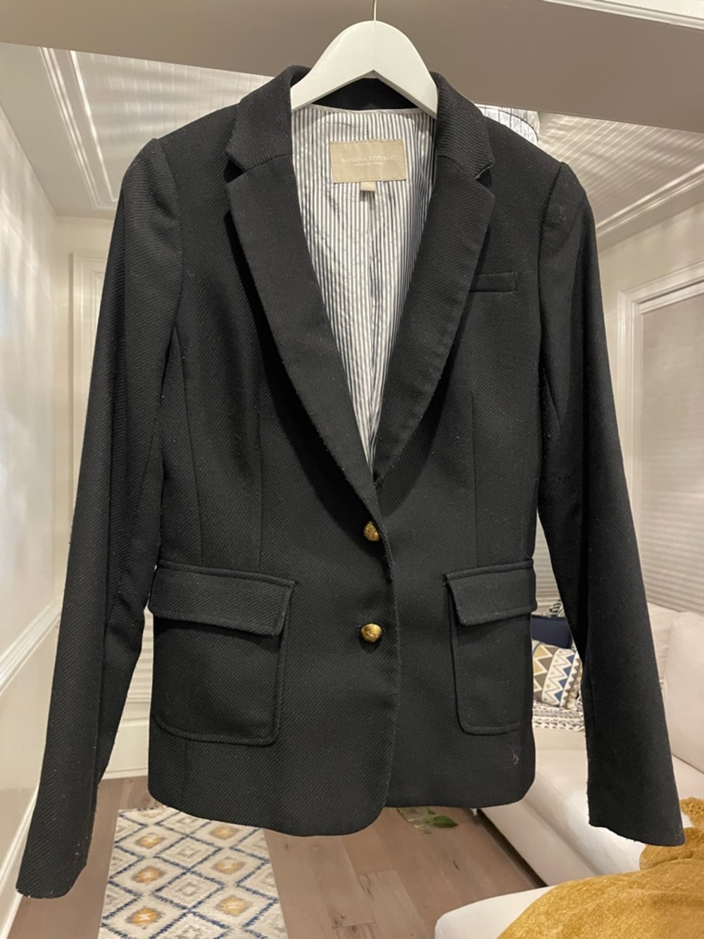 Banana Republic Black Tailored Women's Blazer 59% Wool